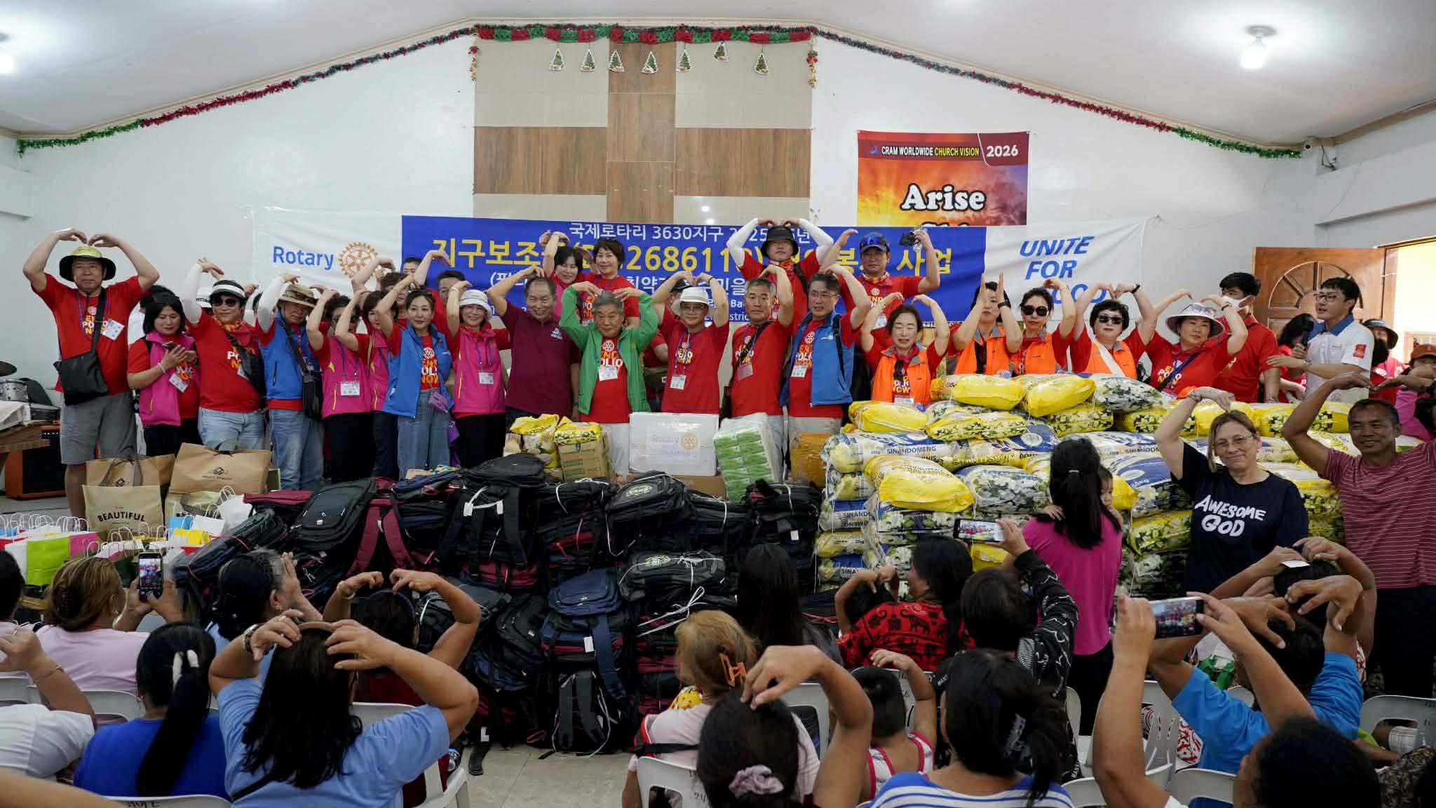 국제로타리 3630지구, 필리핀 수상가옥 취약계층 2,100가정 긴급 지원