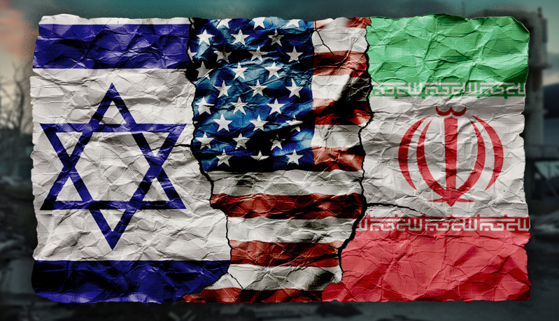 A tale of twin apocalyptic visions and the appropriate Christian response Iran Israel USA flags