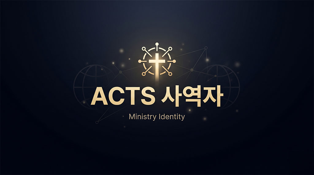 새롭게 시작하는 액츠 사역자에 대해서..